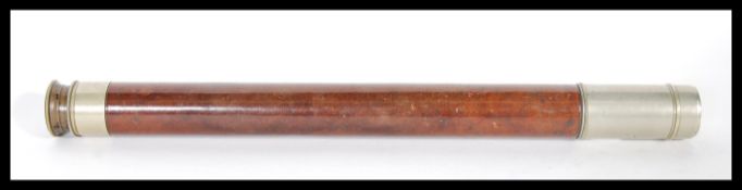 An antique 19th Century Ross of London British Royal Navy telescope No. 24491, engraved with the