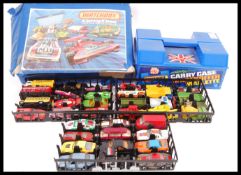 TWO CARRY CASES OF MATCHBOX DIECAST CARS