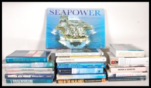 A collection of 20th Century naval and ship related books to include 'Naval Warfare an illustrated