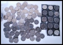 A collection of vintage coins dating from the 20th Century to include, crowns and £2 commemorative