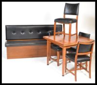 A vintage mid 20th Century CC41 stamped Utility / Bombed Out Britain oak draw leaf dining table with