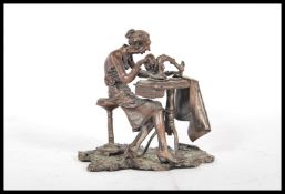 Rebecca Warren - A 20th Century cast bronze figurine named ' Seamstress ', the bronze figurine