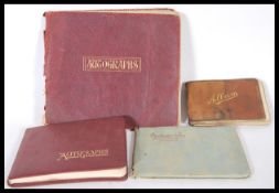 Autograph books: a charming collection of 4x assorted antique / vintage autograph books. All largely