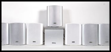 A set of seven Pulse Active 30 wall mounted public speakers, the speakers to include slaves.