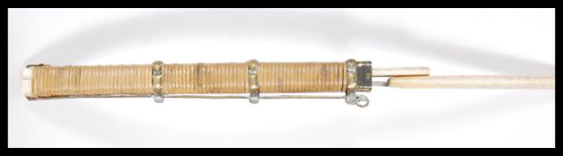 A 19th Century Chinese trousse dining set having a ivory chopsticks and an ivory handled knife