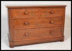 A 19th Century Victorian mahogany two over two cot