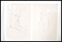 Eric Gill (1882-1940) A pair of female nudes from Eric Gill First Nudes Neville Spearman London