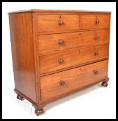 19TH CENTURY VICTORIAN SOLID MAHOGANY CHEST OF DRAWERS