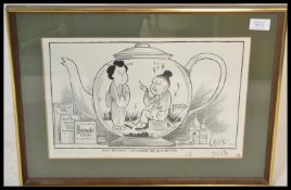 A 20th Century framed and glazed political cartoon picture print by George Gale (20th century),