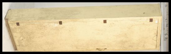 A mid century retro 1950's locker cabinet. Of ply wood construction having full length panel door