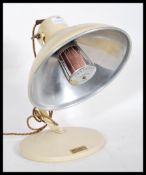 A vintage 20th Century Hinders space age heat enamel lamp ideal for desk lamp conversion, large