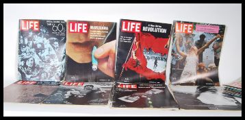 A small selection of mid 20th Century Life magazines from 1969, various subjects and articles to