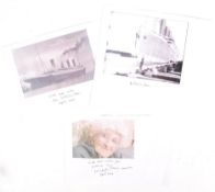 RMS TITANIC INTEREST - MILLVINA DEAN SURVIVOR AUTOGRAPHED PHOTOS