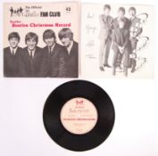RARE OFFICIAL BEATLES FAN CLUB CHRISTMAS FLEXI DISC RECORD