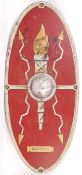 KING ARTHUR (2004) - ORIGINAL ENVOY PROP SHIELD FROM OPENING SCENE