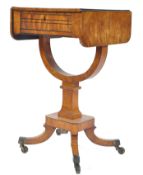 19TH CENTURY REGENCY SATINWOOD LADIED WORK BOX TAB