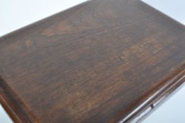 A 19TH CENTURY REGENCY / GEORGE III OAK TEAPOY CAD