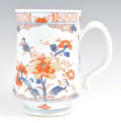 AN 18TH CENTURY CHINESE EXPORT IMARI TANKARD.