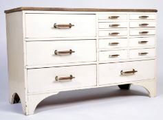 EARLY 20TH CENTURY APOTHECARY CABINET WITH ATOMIC HANDLES