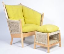 FAIR TRADE FURNITURE SEMERANG DESIGNER CHAIR AND FOOTSTOOL