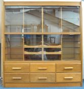 STUNNING LARGE MID 20TH CENTURY HABERDASHERY SHOP DISPLAY CABINET