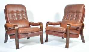 BELIEVED FARSTRUP DANISH BENTWOOD LOUNGE / SLING ARMCHAIRS