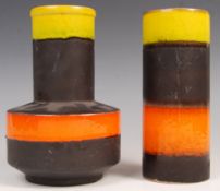CARSTENS WEST GERMAN 1960'S RETRO STUDIO ART POTTERY VASES