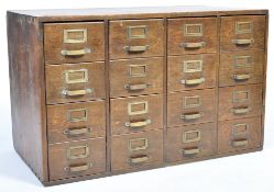 ANTIQUE EARLY 20TH CENTURY RETRO VINTAGE OAK CASED INDEX CABINET