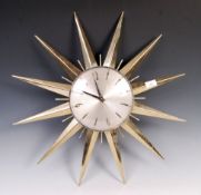 1960'S METAMEC SUNBURST VINTAGE WALL CLOCK