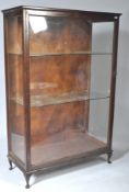 1920'S TALL SHOP / MUSEUM FREESTANDING PEDESTAL DISPLAY CABINET