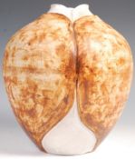 LARGE STUDIO ART POTTERY STONEWARE ARTICHOKE SHAPED VASE