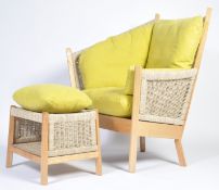 FAIR TRADE FURNITURE SEMERANG DESIGNER CHAIR AND FOOTSTOOL