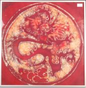 CONTEMPORARY DRAGON WAX RESIST SCREEN PRINT.