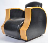 LATE 20TH CENTURY ART DECO STYLE TUB / CLUB ARMCHAIR