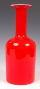 HOLMEGAARD 1960'S DANISH STUDIO GLASS GUL VASE BY OTTO BRAUER