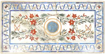 MASONIC LODGE INTEREST LARGE MARBLE PANEL.