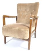 SUPERB ORIGINAL FRITZ HANSEN VINTAGE DANISH LOUNGE CHAIR BY S. HANSEN