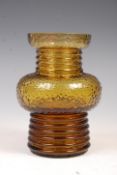 20TH CENTURY STUDIO ART GLASS VASE BY MALERAS GLASS.