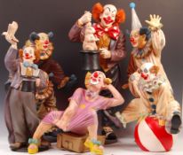 JUN ASILO 1990'S RETRO VINTAGE POLYRESIN CLOWN SCULPTURES