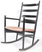 NIELS EILERSEN 1960'S DANISH LADDER BACK ROCKING CHAIR