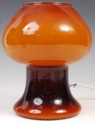 A VINTAGE 1970'S ITALIAN STUDIO ART GLASS TABLE LAMP BY PROVA