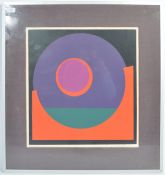 1960'S RETRO VINTAGE RED MOON SCREEN PRINT BY AR MOULFORD