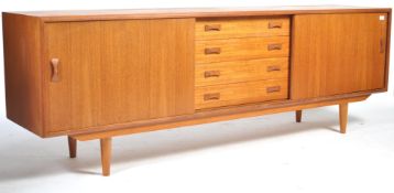 CLAUSEN & SON 1970'S RETRO DANISH TEAK WOOD SIDEBOARD CREDENZA