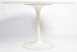 ARKANA TULIP WHITE LAMINATE AND ENAMEL TABLE BY MAURICE BURKE