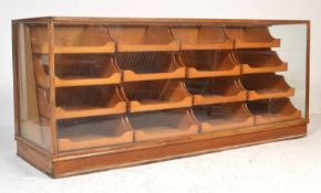 EARLY 20TH CENTURY OAK SHOP HABERDASHERY DISPLAY COUNTER