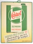 CASTROL PETROL AUTOMOBOLIA INTEREST ADVERTING CARD SIGN