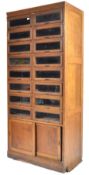 LARGE VINTAGE MID CENTURY HABERDASHERY SHOP FITTING CABINET