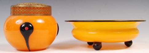 LOETZ TANGO PATTERN ROSE BOWL AND ANOTHER BY MICHAEL POWOLNY