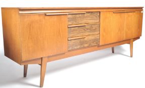 DANISH INSPIRED RETRO TEAK WOOD MELAMINE FLASHED SIDEBOARD
