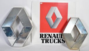 ORIGINAL 1990'S RENAULT CAR BADGE SHOWROOM LIGHT BOX ADVERTISING SIGN